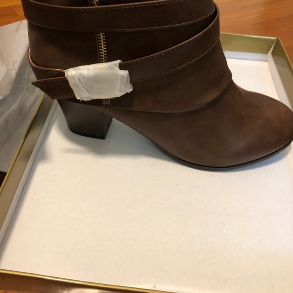 Thalia Sodi Ankle Booties in Brown - Picture 2 of 5